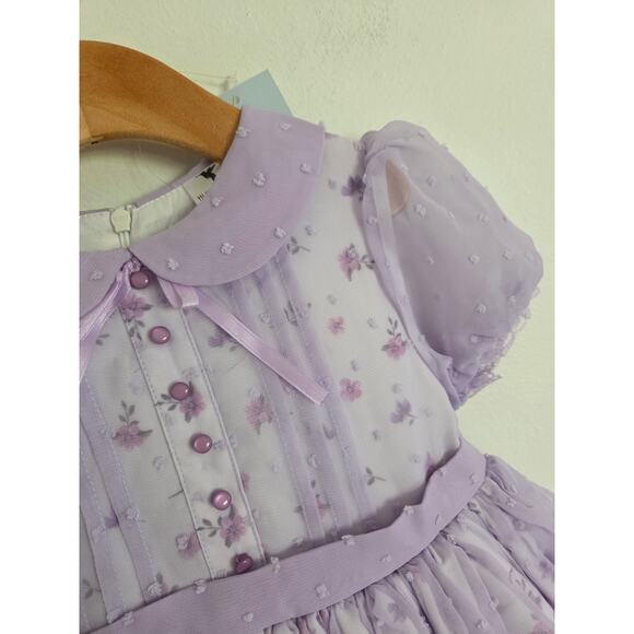 Hummingbirds & Flowers Lavender Floral Dress - Picture 3 of 9